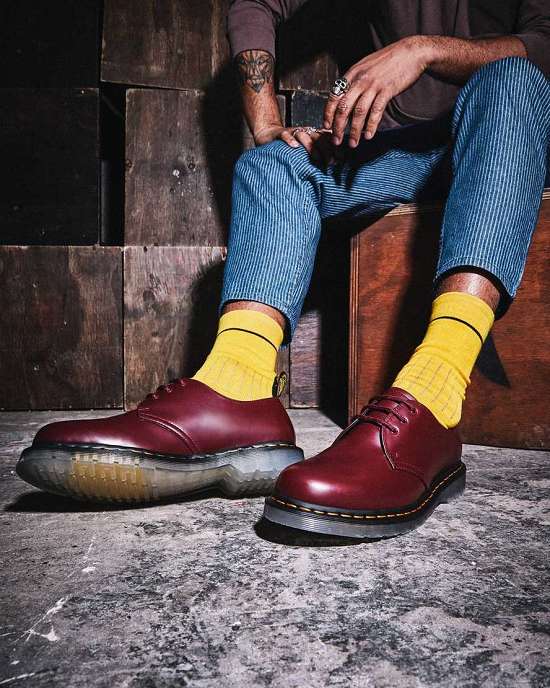 Zapatos Con Cordones Dr. Martens 1461 Iced Smooth Hombre Vino MX-80359